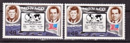 Monaco  829 Variété Gris Et Noir Apollo 11 Kennedy  Neuf ** TB  MNH Sin Charnela - Variedades Y Curiosidades