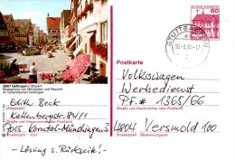 ALLEMAGNE. Carte Pré-timbrée Ayant Circulé En 1984. Oettingen In Bayern. - Cartes Postales Illustrées - Oblitérées