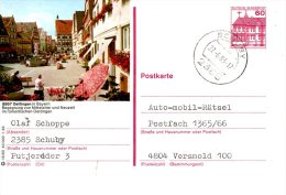 ALLEMAGNE. Carte Pré-timbrée Ayant Circulé En 1983. Oettingen In Bayern. - Cartes Postales Illustrées - Oblitérées