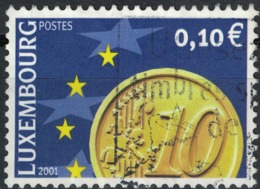 Luxembourg 2001 Oblitéré Used Représentation D'une Pièce Euro De 10 Centimes - Used Stamps