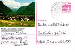 ALLEMAGNE. Carte Pré-timbrée Ayant Circulé En 1986. Inzell. Oblitération : Odenthal/Alternberg Dom - Illustrated Postcards - Used