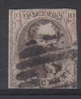 BELGIË - OBP - 1858 - Nr 10A (P 2 - ALOST) + NIPA 100 Bfr - Gest/Obl/Us - Balkenstempel: Einladungen