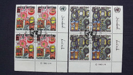 UNO-New York 438/9 Yv 406/7 Sc 415/6 Oo/FDC.cancelled EVB ´D´,35 Jahre Menschenrechte, Gem. Von F. Hundertwasser - Usados