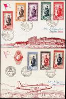 1950. RAINIER III 8 Ex. EXP PHILATELIQUE INTERNAT. MONTE CARLO REINATEX 26-4-52 + MONAC... (Michel: 408-413) - JF182213 - Briefe U. Dokumente