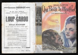 UNE BOITE DE MENTHOL //Miles BURTON - Jaquette De Brantonne - 1946 - Diderot, Ed.