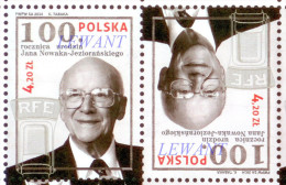 2014.10.02. 100th Birthday Of Jan Nowak-Jezioranski (Radio Free Europe) - MNH (tête-bêche) - Unused Stamps