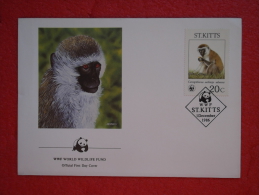 St. Kitts FDC Serie World Animals Widelife Fund 1986 Nice Stamp - Saint Kitts En Nevis