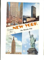 P11505 - New York The Wonder City Four Views - 1962 Two Stamps Lincoln & Us Air Mail 7 - Multi-vues, Vues Panoramiques