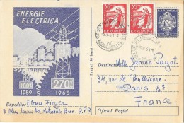 ROUMANIE Carte Entier Postal Energie Electrica 1961 - Rumänien