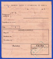 Portugal, Bank Deposit Document / Document Dépôt Bancaire - Banco Espirito Santo & Comercial De Lisboa, 1942 - Chèques & Chèques De Voyage