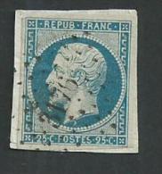 France.No 10 Louis Napoléon. Oblitération Petit Chiffre 3176 Saint Malo (Ille Et Vilaine) - 1852 Luigi-Napoleone