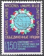 Nations Unies (Genève) 1976 Yvert 59 O Cote (2015) 2.75 Euro Conférence Des Nation Unies Sur L'habitat Cachet Rond - Gebruikt