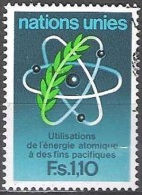 Nations Unies (Genève) 1977 Yvert 71 O Cote (2015) 2.30 Euro Utilisation De L'énergie Atomique à Des Fins Pacifiques - Oblitérés