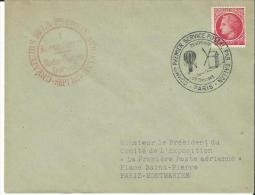 Commémoration Premier Service Postal Par Ballon , 23 Septembre 1945 - 1927-1959 Cartas & Documentos