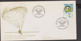 O) 1985 BRAZIL, MILITARY PARACHUTING - PARACHUTE, FDC XF - FDC