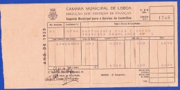 1939 - IMPOSTO MUNICIPAL PARA O SERVIÇO DE INCÊNDIOS .. CÂMARA MUNICIPAL DE LISBOA - Portugal