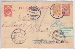 RETUR STATIONERY POSTCARD 1911 RUSSIA. - Lettres & Documents