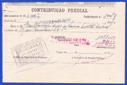 1937 - CONTRIBUIÇÃO PREDIAL - DISTRITO DE LISBOA 1º BAIRRO -- 21.JANEIRO.1937 - Portugal