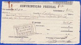 1938 - CONTRIBUIÇÃO PREDIAL - DISTRITO DE LISBOA 1º BAIRRO -- 25.ABRIL.1938 - Portugal