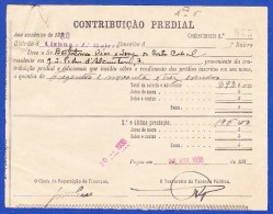 1938 - CONTRIBUIÇÃO PREDIAL - DISTRITO DE LISBOA 1º BAIRRO -- 20.JULHO.1938 - Portugal