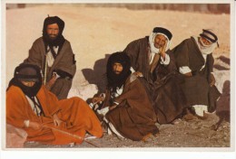 Bedouins Beduins Arab Nomads In Jordan(?), Traditional Fashion, C1960s/70s Vintage Postcard - Asia