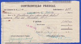 1943 - CONTRIBUIÇÃO PREDIAL - DISTRITO DE LISBOA 2º BAIRRO -- 9.ABRIL.1943 - Portogallo