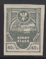 Upper Silesia Unissued Stamp Imperforate. MH. - Schlesien