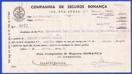 1939 - COMPANHIA DE SEGUROS BONANÇA, RUA AUREA, 100 . LISBOA - Portugal