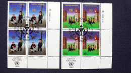 UNO-New York 604/5 Yv 576/7 Sc 580/1 Oo/FDC-cancelled EVB ´D´, 8. Kongress Zur Verbrechensverhütung - Used Stamps