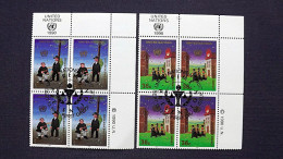 UNO-New York 604/5 Yv 576/7 Sc 580/1 Oo/FDC-cancelled EVB ´B´, 8. Kongress Zur Verbrechensverhütung - Used Stamps
