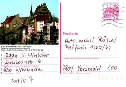 ALLEMAGNE. Carte Pré-timbrée Ayant Circulé En 1987. Wasserburg. - Cartoline Illustrate - Usati