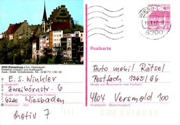 ALLEMAGNE. Carte Pré-timbrée Ayant Circulé En 1987. Wasserburg. - Cartes Postales Illustrées - Oblitérées