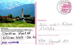 ALLEMAGNE. Carte Pré-timbrée Ayant Circulé En 1987. Pfronten. - Illustrated Postcards - Used