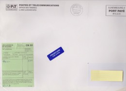 Luxembourg Envelope Port Payé With Customs Declaration 2011 - Autres & Non Classés