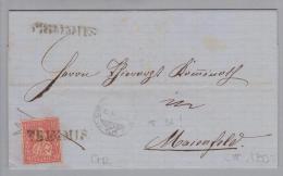 Heimat GR Trimmis 1874-10-21 Lang-O Sitzende H. N.Maienfeld - Storia Postale