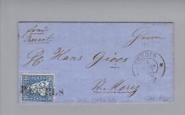 Heimat GR Paspels 1864-03-02 Sitzende Helvetia Brief Nach St.Moritz - Storia Postale