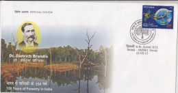 India  2015  Forestry  DrDietrich Brandis  SEONI  Special Cover  # 88648  Inde Indien - Lettres & Documents