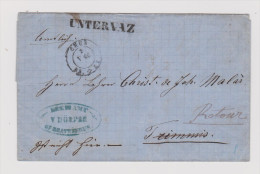 Heimat GR UNTERVAZ 1866-05-01 Lang-Stempel Amtlicher Brief Nach Trimmis > Retourniert - Storia Postale