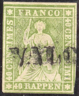 Heimat GR Valgava 1860- Lang-O Strubel Zu# 26G - Used Stamps
