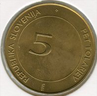 Slovénie Slovenia 5 Tolarjev 1995 50 Ans De La FAO UNC KM 21 - Slovénie