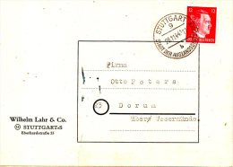 ALLEMAGNE. Belle Enveloppe Ayant Circulé En 1944. Hitler. Oblitération : Stuttgart 9 Stadt Der Auslandsdeutschen. - Covers & Documents
