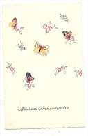 Vieille Poule Humanisée Et Poussins  Joyeuses Pâques - Illustrateur - Ecrite TB Petit Pli - Papillons