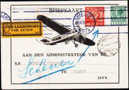 1928. 40 + 5 C. HAARLEV 18.IX.28. To Java BANDDENG 1.10.28. PEER LUCHTPOST.  (Michel: 213+) - JF182232 - Airmail