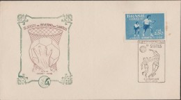 O) 1956 BRAZIL, II WINTER GAMES CHILDREN, FDC SLIGHT TONED XF - FDC