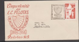 O) 1958 BRAZIL, X GAMES OF SPRING, ARCHERY 1908, FDC SLIGHT TONED XF - FDC