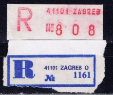 YU+ Jugoslawien 1988 1989 Mi Xx Reco-Zettel Zagreb, Belgrad - Autres & Non Classés