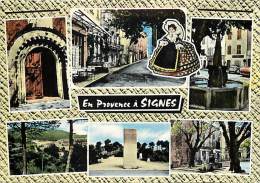 Gd Format Div - Ref R256 - Var - Signes - En Provence A Signes - Carte Souvenir  Multi Vues -  Carte Bon Etat - - Signes