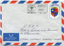 NOUVELLE-CALEDONIE LETTRE PAR AVION DEPART NOUMEA 18-7-1989 POUR LA FRANCE - Briefe U. Dokumente