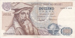 BILLETE DE BELGICA DE 1000 FRANCOS DEL 21-12-1965 DE MERCATOR  (BANKNOTE) - 1000 Francos