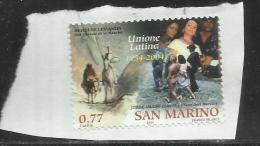 SAN MARINO 2004 UNIONE LATINA LA LETTERATURA DON CHISCIOTTE E DONNA FLOR E I SUOI DUE MARITI € 0,77 USATO USED OBLITERE´ - Gebraucht